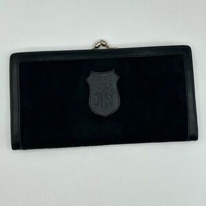 Mark Cross Kiss Lock Wallet with Embossed Crest